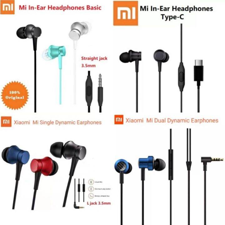 mi in ear headphones basic piston earphone