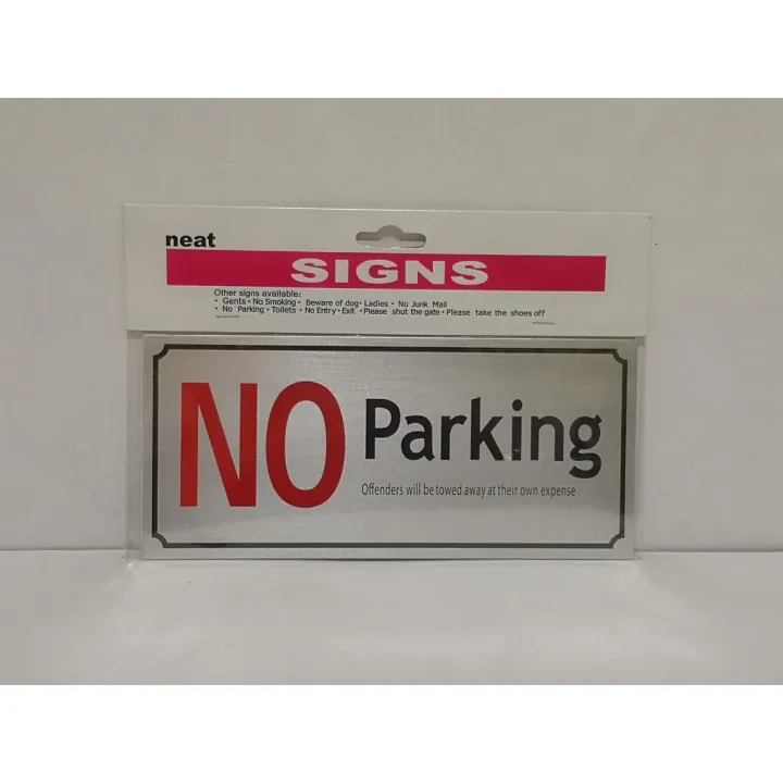 No Parking Alluminum Sign Self Adhesive Lazada Ph 9999