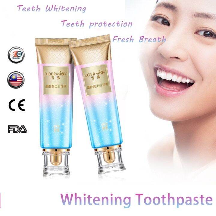 Teeth Whitening Toothpaste for Fresh Breath and White Teeth Niacinamide ...