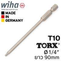 Wiha ดอกไขควง TORX T10 ยาว 90มม แกน 1/4นิ้ว รุ่น 7045 Z T10x90