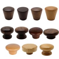 ◎ 4Pcs Wooden Knobs Cabinet Handle Door Handle Kitchen Cabinets Knob for Cabinets and Drawers Pull Hardware Pulls Handles