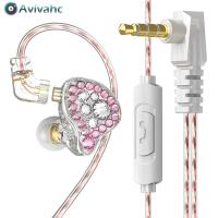 Earphone HiFi แบบไดนามิกหูฟังแบบมีสายตัดเสียงรบกวน3.5มม. โดยไม่มีปลั๊ก/พร้อมไมโครโฟนของขวัญวันเกิดสำหรับโฮสต์การถ่ายทอดสด