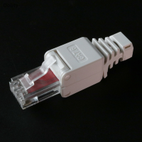 Dolity White RJ45 TOOL-LESS Connector ไม่มีตัวเชื่อมต่อ CRIMP CCTV Ethernet CABLE HEAD Plug