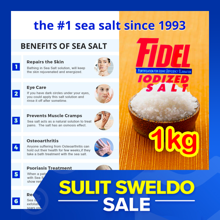 1kg Philippine's 1 Bestselling Natural SEA SALT Coarse 100 Natural