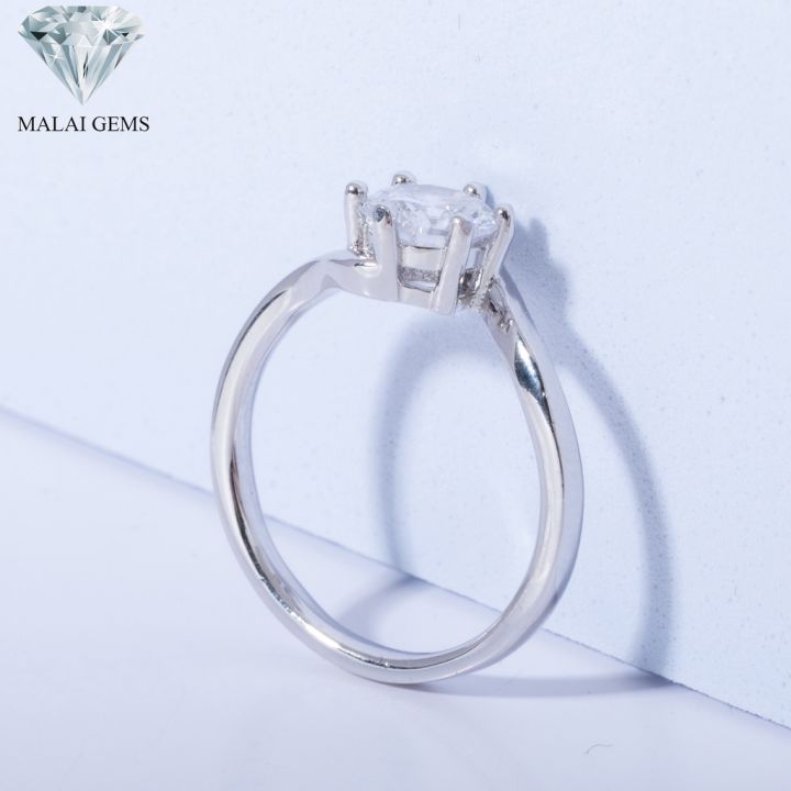 malai-gems-แหวนเพชร-เงินแท้-925-เคลือบทองคำขาว-ประดับเพชรสวิส-cz-รุ่น-071-8r34867-แถมกล่อง-แหวนเงินแท้-แหวนเงิน-แหวน
