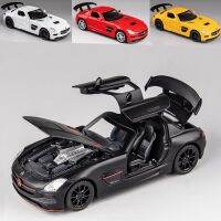 [AhQ ornaments] 1:32 Mercedes Benz SLS AMG อัลลอยรถรุ่นเสียงและแสงดึงกลับคอลเลกชัน D Iecast ยานพาหนะรถยนต์ของเล่นสำหรับเด็ก