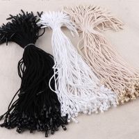 100Pcs Bullet Cotton Thread Tag Rope Hang Tag For Garment Bag Tags Cards String Snap Lock Pin Loop Tie Fasteners Cable Management