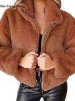 [COD] Womens Faux Fur Coat 2023 New Luxury Artificial Hair Cardigan Oversize Designer Collar Warm Jacket