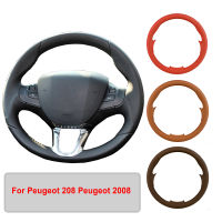 Hand-stitched Artificial Leather Car Steering Wheel Cover For Peugeot 208 Peugeot 2008 Sport Original Steering Wheel id