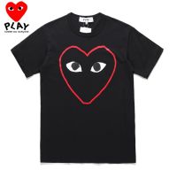 Pl-Ay เสื้อแฟชั่นใหม่เสื้อยืดคอตตอนโจ๊กเกอร์พิมพ์ลาย Love Line Eye เสื้อยืดแขนสั้นคู่ + ป้าย