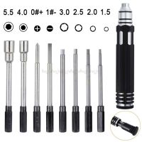 Steel 8 in 1 Screwdriver Set RC Repair Tool Kit Hexagon Socket for RC Car Drone Plane Hex Philip Spanner Socket Hexagonal N09 19 Handtool parts Accessories