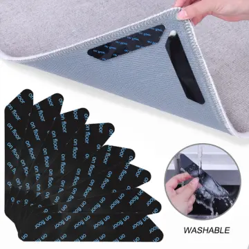 16/8pcs Carpet Non-slip Sticker Reusable Washable Anti Curling