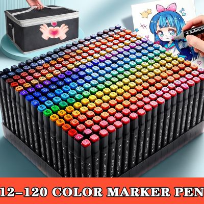【CC】 12 -120 Colored Oily Set Paint Manga for Children Office School Supplies Stationery