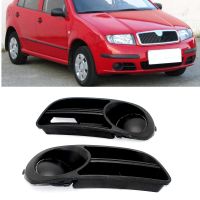 สำหรับ Skoda Fabia ลิฟท์ MK1 2005 2006 2007 2008ไฟตัดหมอกแต่งรถฝาครอบกระจังหน้าไฟตัดหมอกโดยไม่ต้องช่องไฟตัดหมอกกระจังหน้า