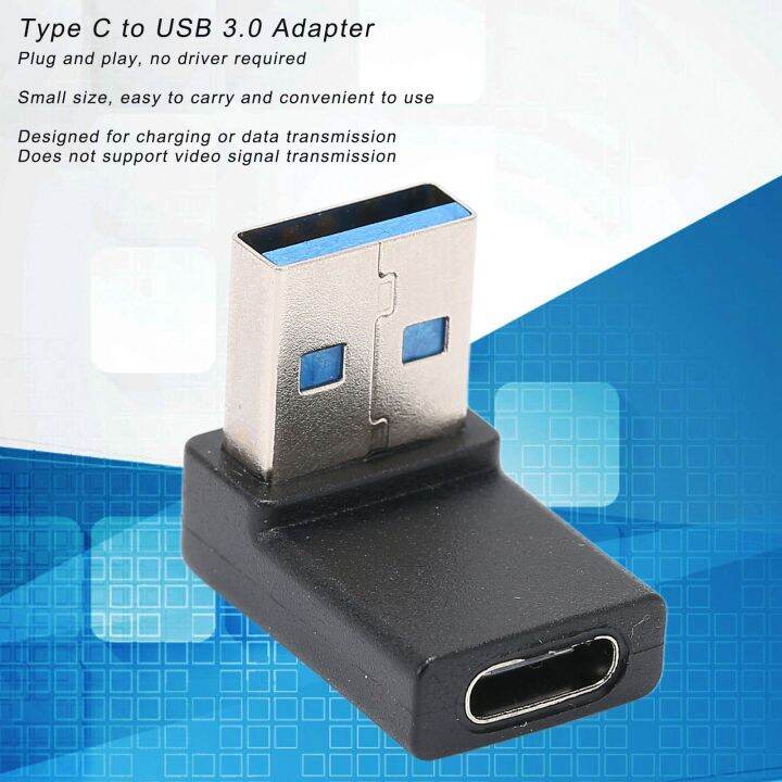 ชนิด-c-เป็น-usb-3-0อะแดปเตอร์ข้อศอกชนิด-c-แปลง90องศาสำหรับแฟลชไดรฟ์สองหัวความเร็วสูง