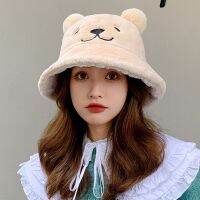 【Laoxiao YYDS】2022 FashionwomenCute Bear EarsBucket Straightsoft Warm Thick Basin Hat