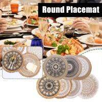 Heat Insulation Pad Round Placemat Dining Table Kitchen Place Mat Dinner K4Z8