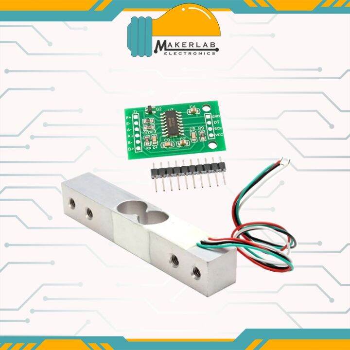Load Cell Amplifier HX711 & Straight Bar Load Cell Weight Sensor 1kg ...