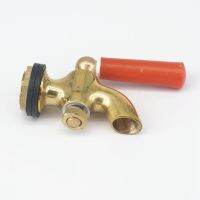 [HOT] 3/8 quot; BSP Male Thread Connection Bronze Antique brass red handle faucet water tap Petcockfor Insulation barrel