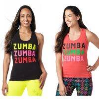 ใหม่ เสื้อท็อป zumba ตัวหนา สีสดใส z1t0 2458