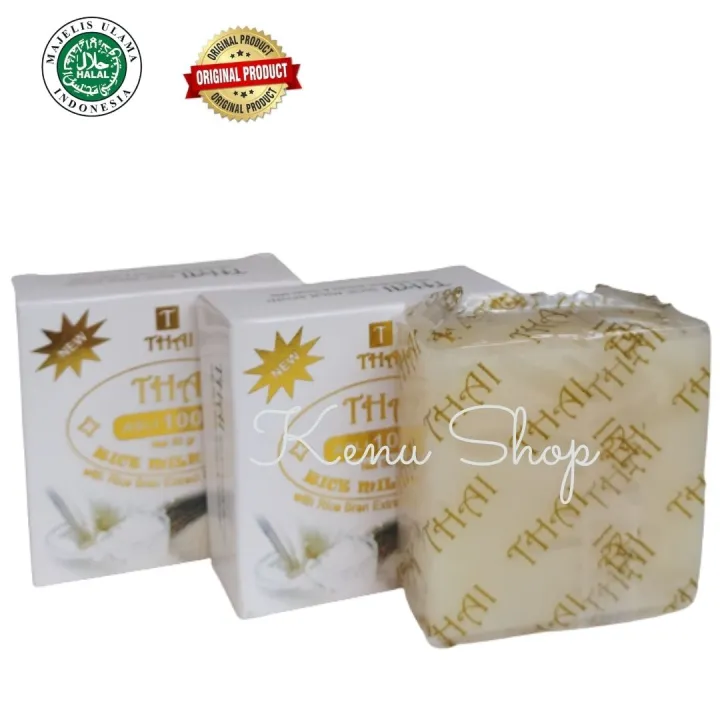 KS Sabun Thai Rice Milk Soap Original 100 Sabun Beras mengurangi
