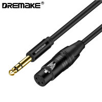 DREMAKE 3 Pin XLR to Jack 6.5mm Microphone Cable 6.3mm6.35mm(TRS 14) Male to XLR Female Mic Cord for Guitar Mixer Speaker