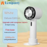 Lumiparty พัดลมมือถือ ขนาดเล็ก ความเร็ว 3 ระดับ แบตเตอรี่ลิเธียม ความจุเยอะ 2200mah แบบพกพา wtr