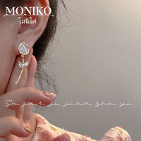 MONIKO s925 ต่างหูโอปอล ต่างหูดอกไม้ ต่างหูแฟชั่นผู้หญิง