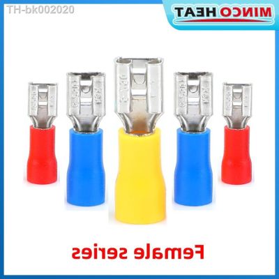 ✼┋ 50pcs Female Red blue yellow 2.8mm 4.8mm 6.3mm Insulated Spade Wire Connector Electrical Crimp Terminal