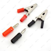 5A Plastic Handle Test Probe Metal Alligator Clips+4mm Banana Plug Crocodile Testing Connector Electrical DIY Tools WB15TH