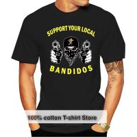 สนับสนุนท้องถิ่นของคุณ Bandidos เสื้อยืดสีดำ Bandidos Mc ขนาด S-3Xl