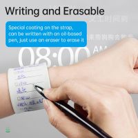 Wearable Notepad Silicone Memo Wrist Band Reminder Bracelet Waterproof to Do List Stap and Ruler Erasable with Oil-based Pen