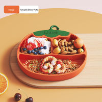 Pumpkin Baby Dinner Plate Sucker Kawaii Dish Feeding Boards Silicone Children Travel Sets Tableware for Kids Food Split Dish