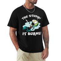 Zim The Stuupid ! It Burns T-Shirt Summer Tops Aesthetic Clothes Clothes For Men