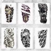 【YF】 21X10 CM New Fashion Man 3D Tattoo Robot Arm Waterproof Temporary Stickers