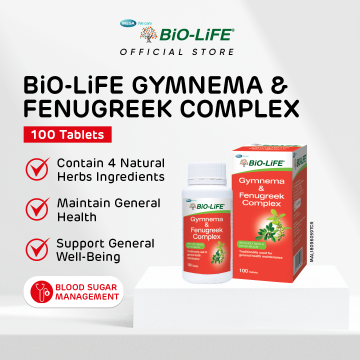 BiOLiFE GYMNEMA & FENUGREEK COMPLEX 100s (Expiry Date May 2024) Lazada