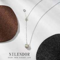 กระเป๋าทรงกลม 253-XL แขวน Nilan จี้โซ่หรูหราเบาๆ 925 จี้เงิน Moissanite แฟชั่น สร้อยคอ NILENDOR