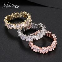 Luxury Female White Crystal Stone Ring Irregular Zirconia Wedding Rings for Women Trendy Geometric Zircon Engagement Ring