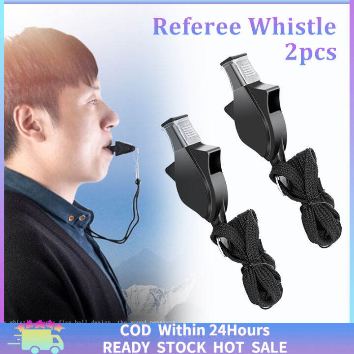 [Fast Delivery] 2 Packs Dolphin Whistle Black Plastic Sport Referee