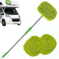 hot【DT】✁﹊☁  2 In 1 Car Cleaning Telescoping Handle Mop Broom Accessories Adjustable Super Absorbent