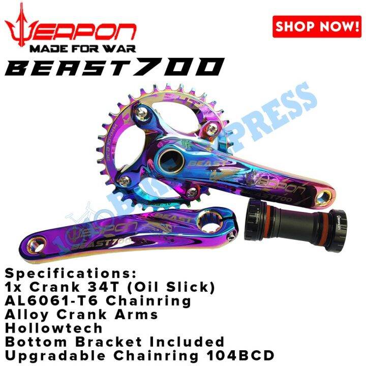 Weapon Storm 200 Fever 300 Killer 500 Hammer 400 Beast Axe 1x 36t 34t