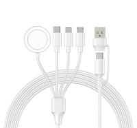 สายเคเบิลข้อมูลสายชาร์จ Usb 4-In-2สำหรับ Iphone Type-C สายที่ชาร์จ Iphone แม่เหล็กชาร์จเร็ว Iwatch