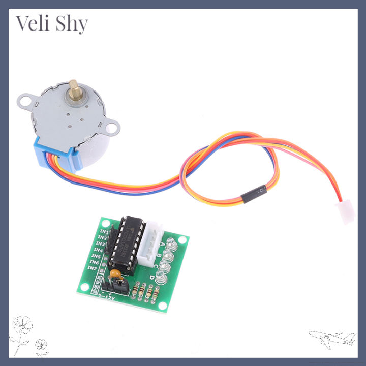 veli-shy-dc-12v-5v-ลดขั้นมอเตอร์สเต็ปเกียร์4เฟสสำหรับ28byj-48-5v-arduino