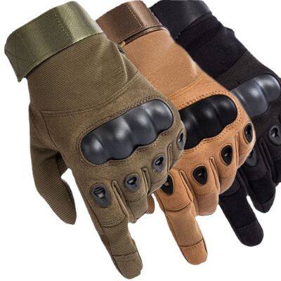 Tactical Gloves Long Finger Special Forces Soft Shell Design Climbing Motorcycle Gloves Winter Canvas Gloves Military Fan Sports