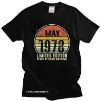 1978 T-Shirt For Men d 42 Years Of Being Awesome T Shirts Pure Cotton Tshirt Vintage Birthdday Tee  XAXX