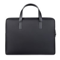 MenS Thickened Lightweight Portable Briefcase Business Soft Handle Laptop Bag Meeting Company Handbag Black Gray