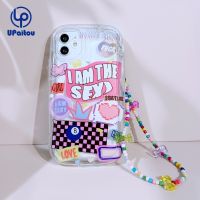 กับเคส UPaitou มีโซ่สำหรับ Samsung A14 A34 A54 A04 A32 A04s A12 A13 A03 A03s A23 A52 M11 A11ป้องกันเนื้อนิ่ม TPU A22เคสโทรศัพท์ A52s ที่ชัดเจนของ