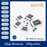 ◇▦❅ SMD chip resistor 1 0201 0402 0603 0805 1206 1210 1812 2010 2512 0R 0.01R 0.1R 1R 10R 100R 1K 10K 100K 1M 10M 100M 100PCS/LOT