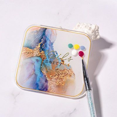 Fashion Resin Stone Nail Gel Polish Color Painting Shelf Holder Nail Art Mixing Display Palette Butterfly Drawing Manicure Tool