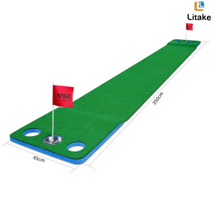 ความยืดหยุ่นสูงประหยัดพื้นที่เทียมสำหรับตีกอล์ฟ-pgm-แบบพับได้มีรู12ช่องสีเขียวสองทิศทาง